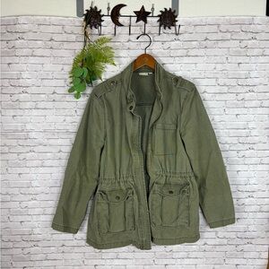 BP Olive Green Tumblrcore Utility Cargo Field Jacket